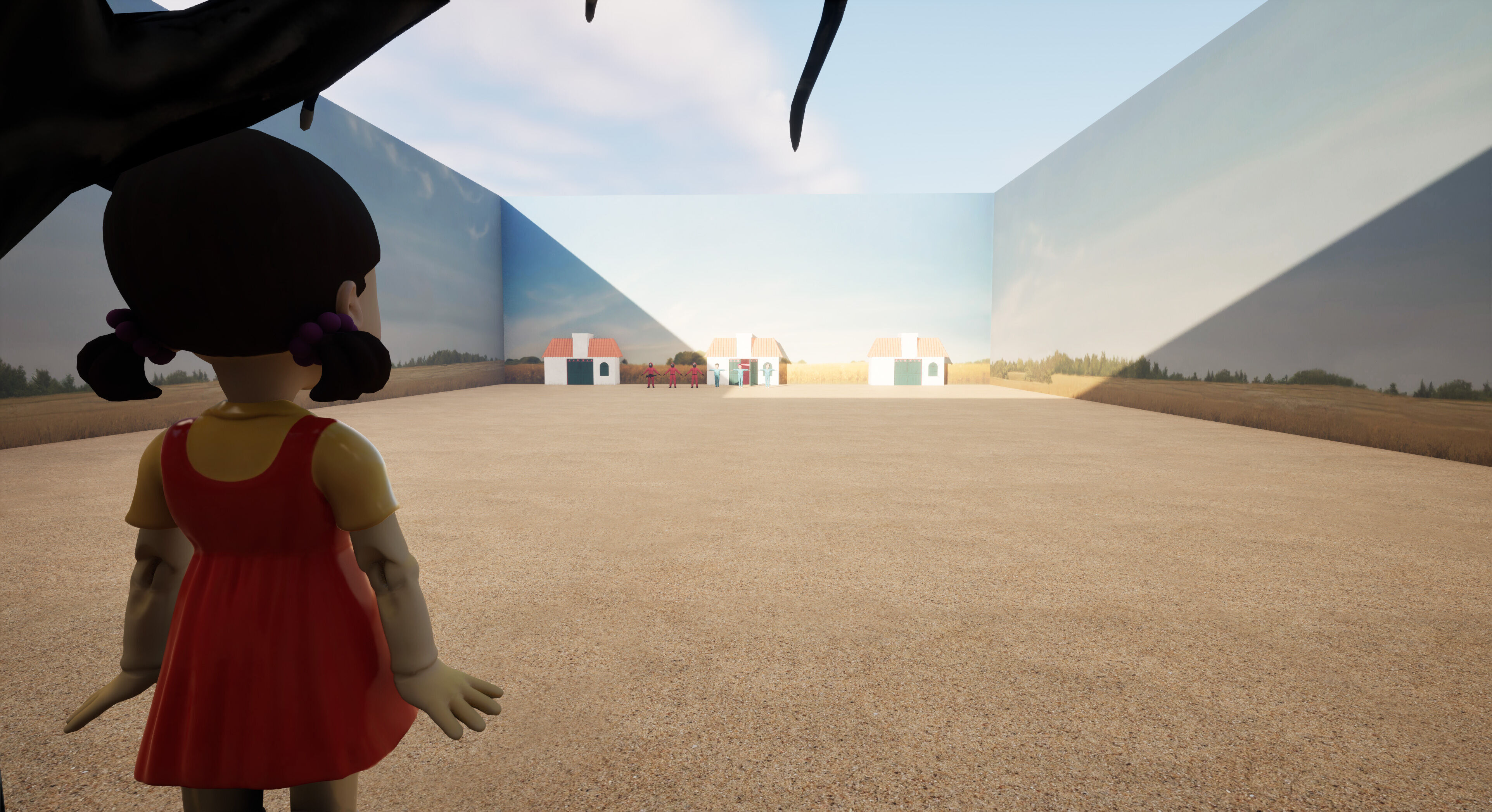 Squid Game - Red Light Green Light Doll Map with Characters Low-poly 3D model_28