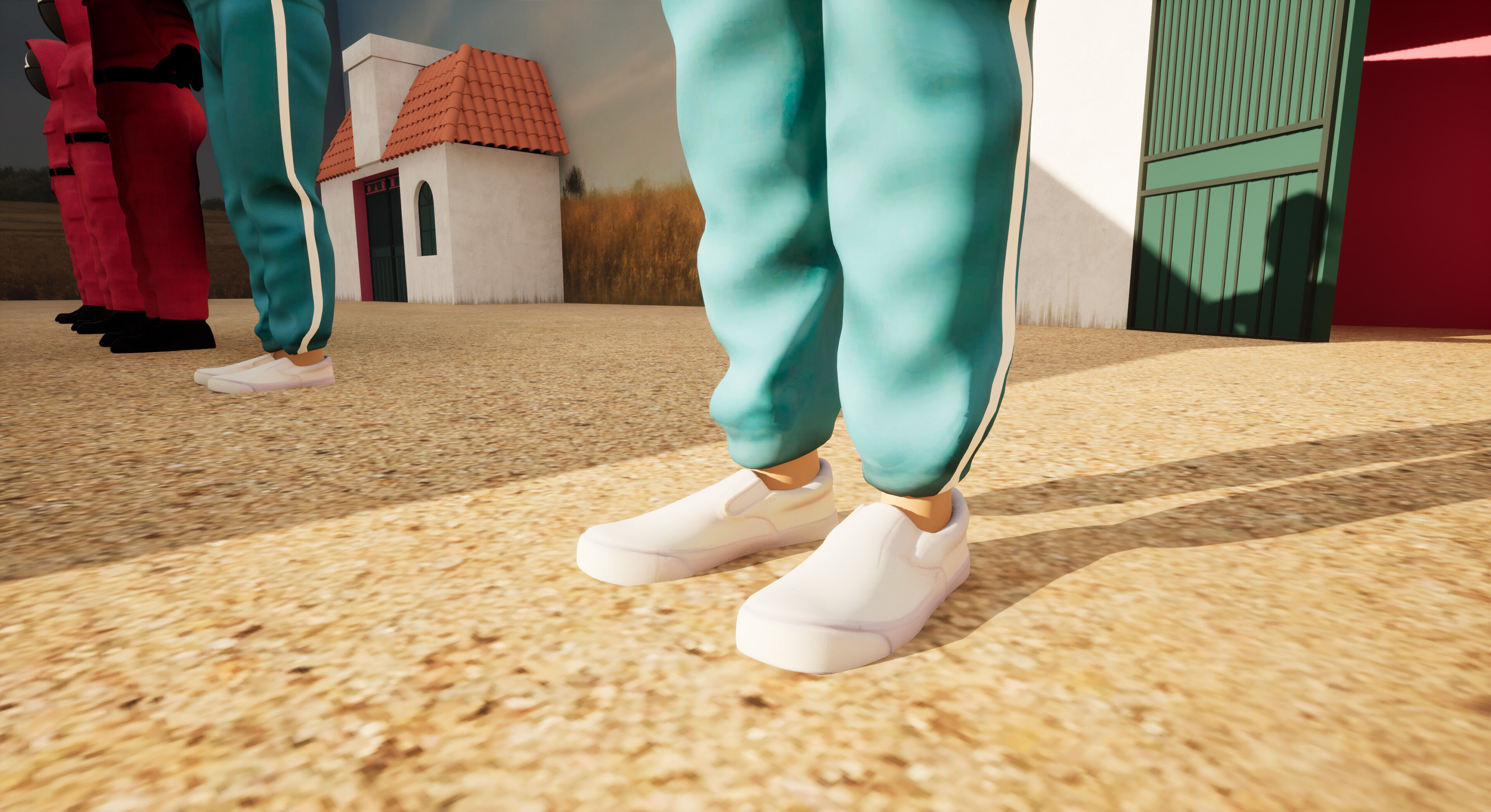 Squid Game - Red Light Green Light Doll Map with Characters Low-poly 3D model_49