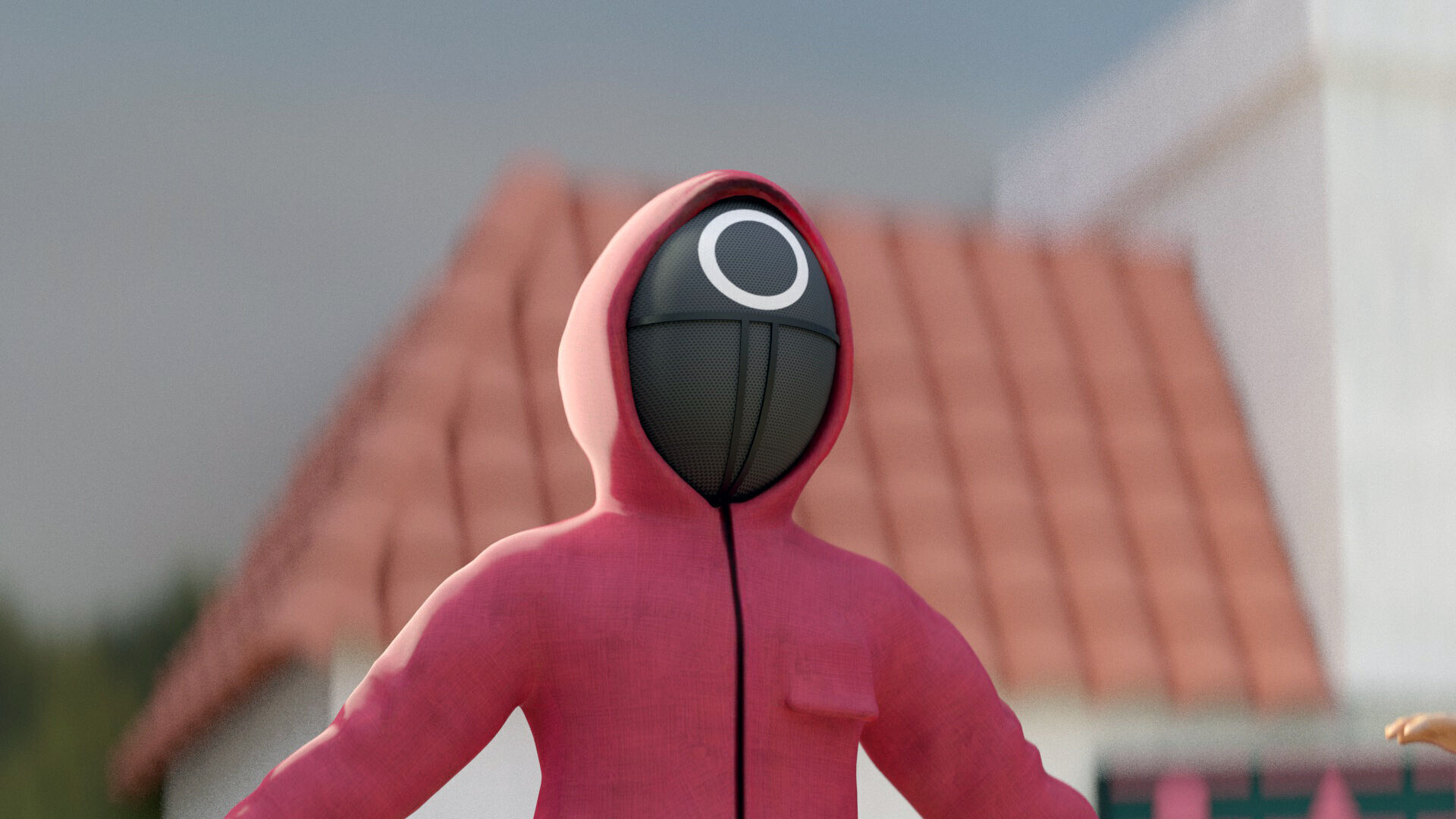 Squid Game - Red Light Green Light Doll Map with Characters Low-poly 3D model_7