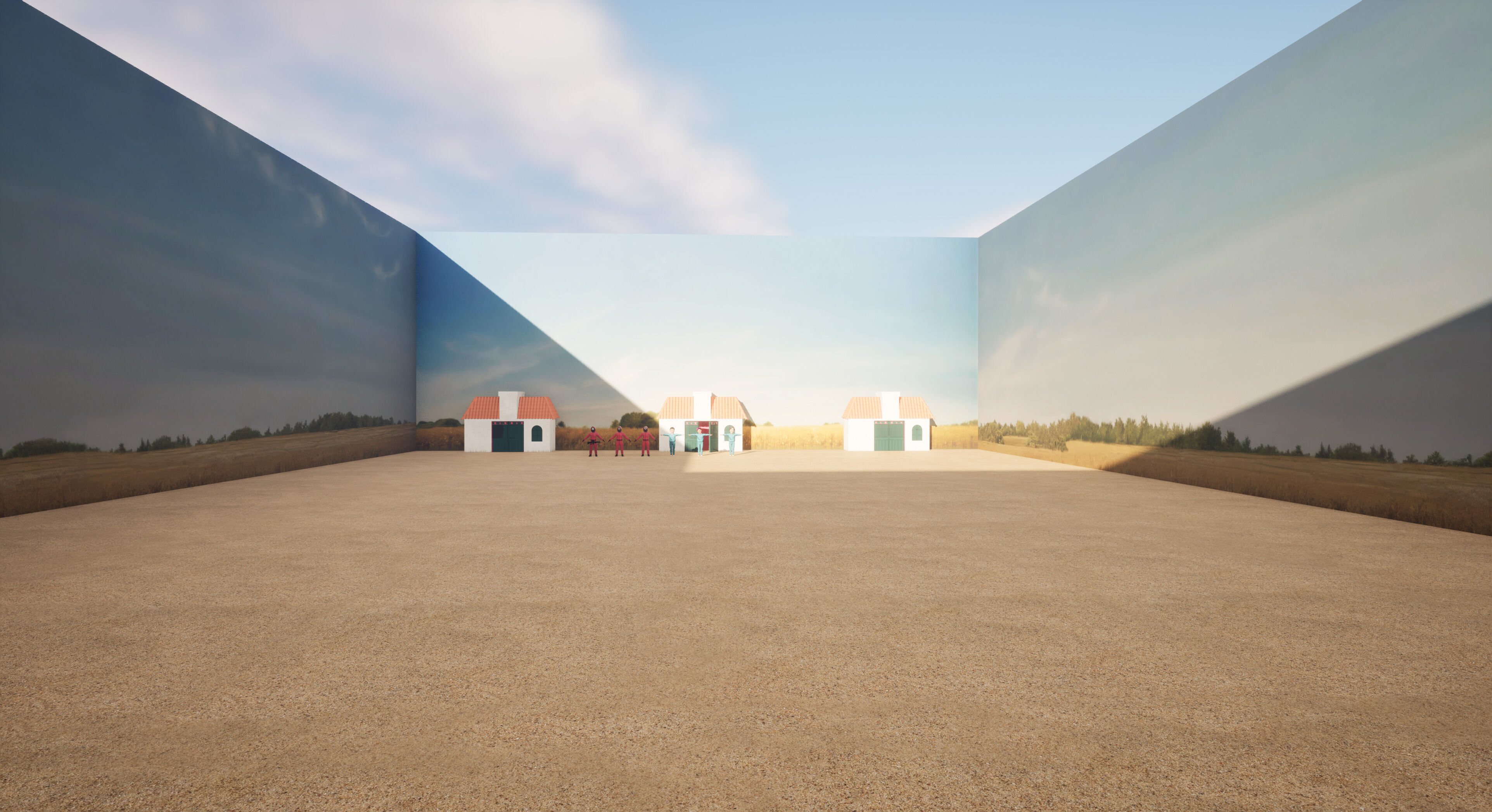 Squid Game - Red Light Green Light Doll Map with Characters Low-poly 3D model_27