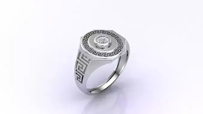 Print Ready STL 3DM Gents Rings Diamond Men Ring 3D print model