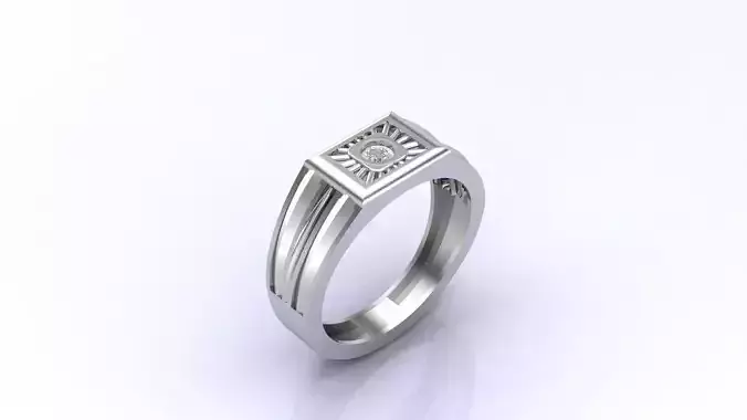 Print Ready STL 3DM  Gents Rings Diamond Men Ring 