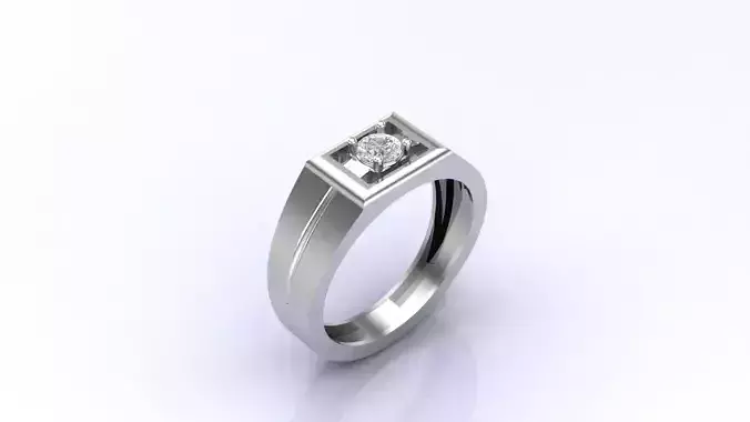Print Ready STL 3DM  Gents Rings Diamond Men Ring 