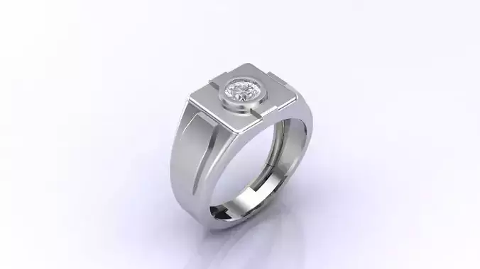 Print Ready STL 3DM  Gents Rings Diamond Men Ring 