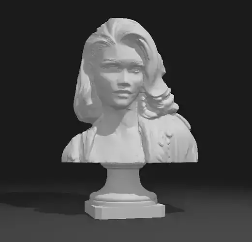 Zendaya Head Portrait Sculpture 3D print model