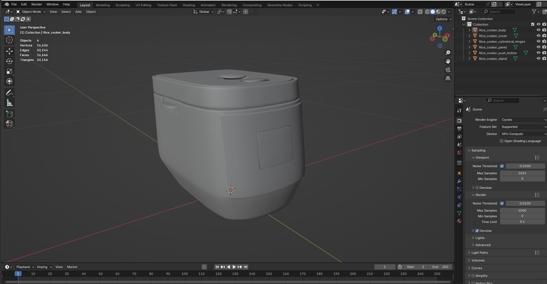 Rice Cooker CG1 3D model_12