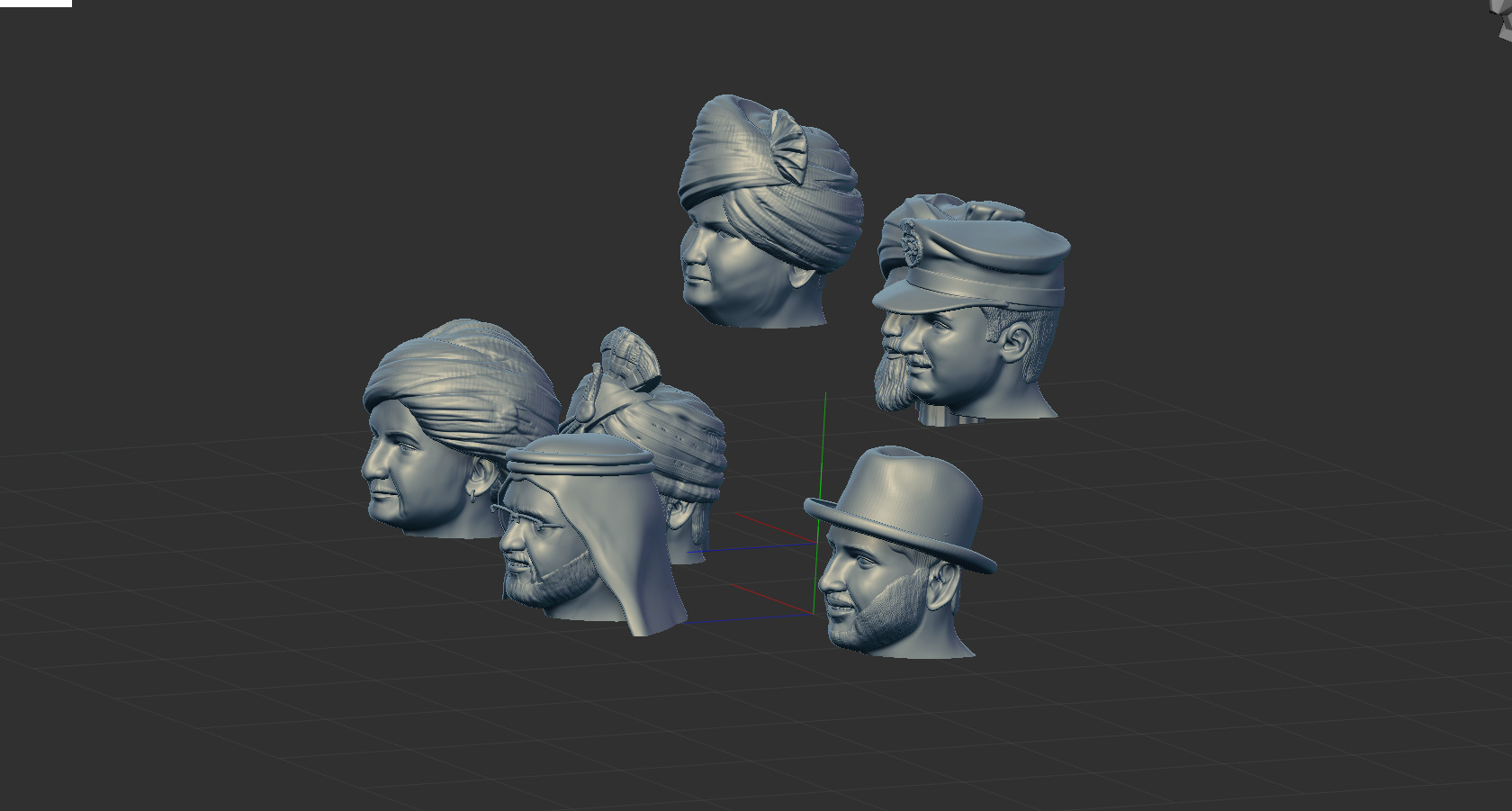 Realistic Male Heads  3D print model_2