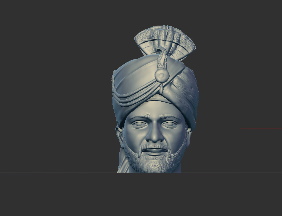Realistic Male Heads  3D print model_15