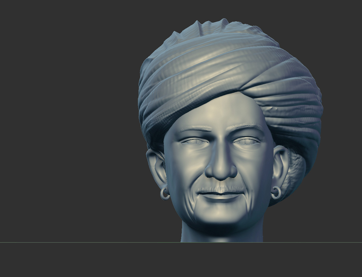 Realistic Male Heads  3D print model_17