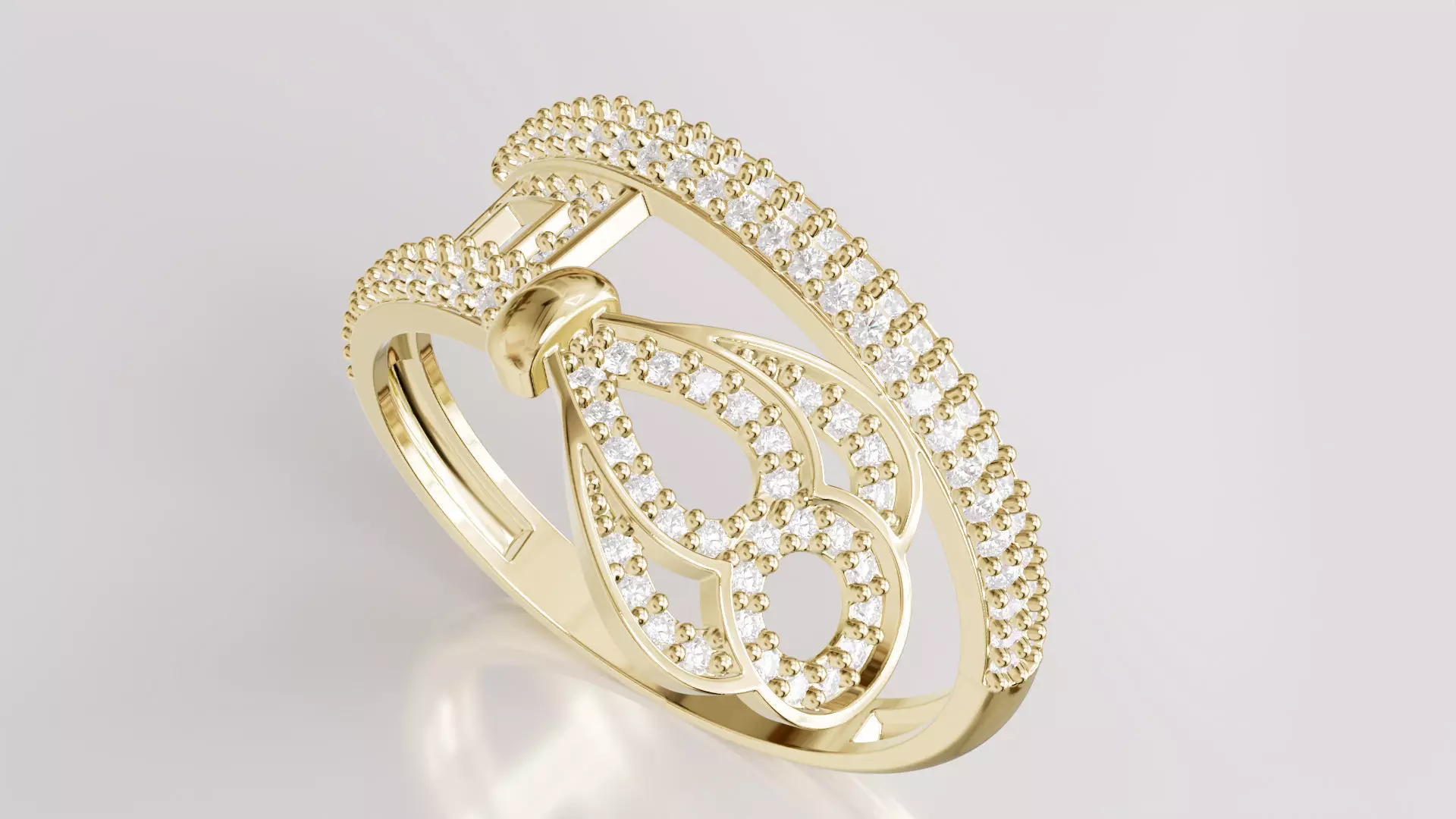 Jewelry Diamond Ring Model RG50 Free 3D print model