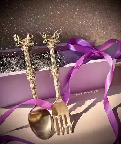 spoon and fork silver