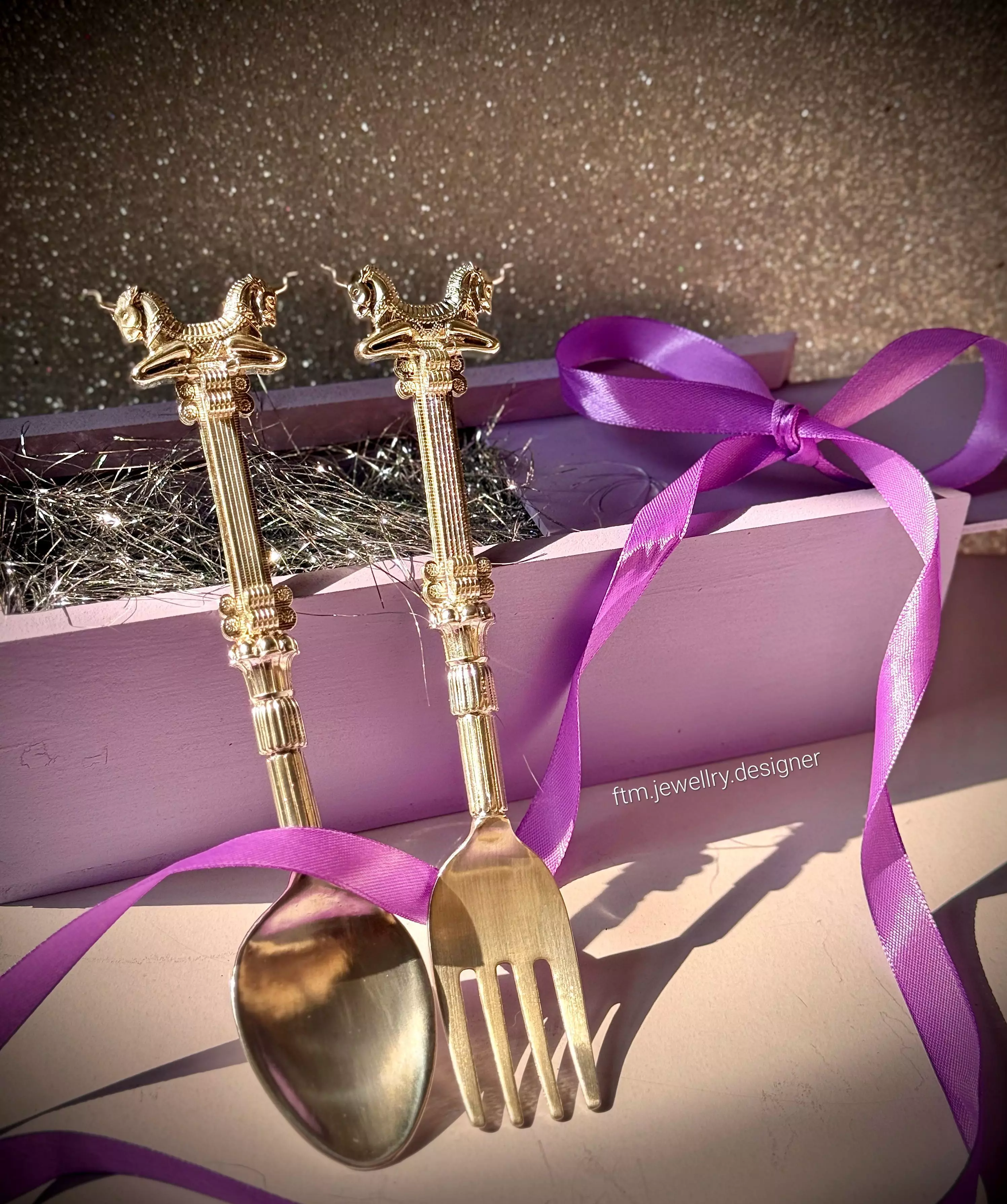spoon and fork silver 3D print model