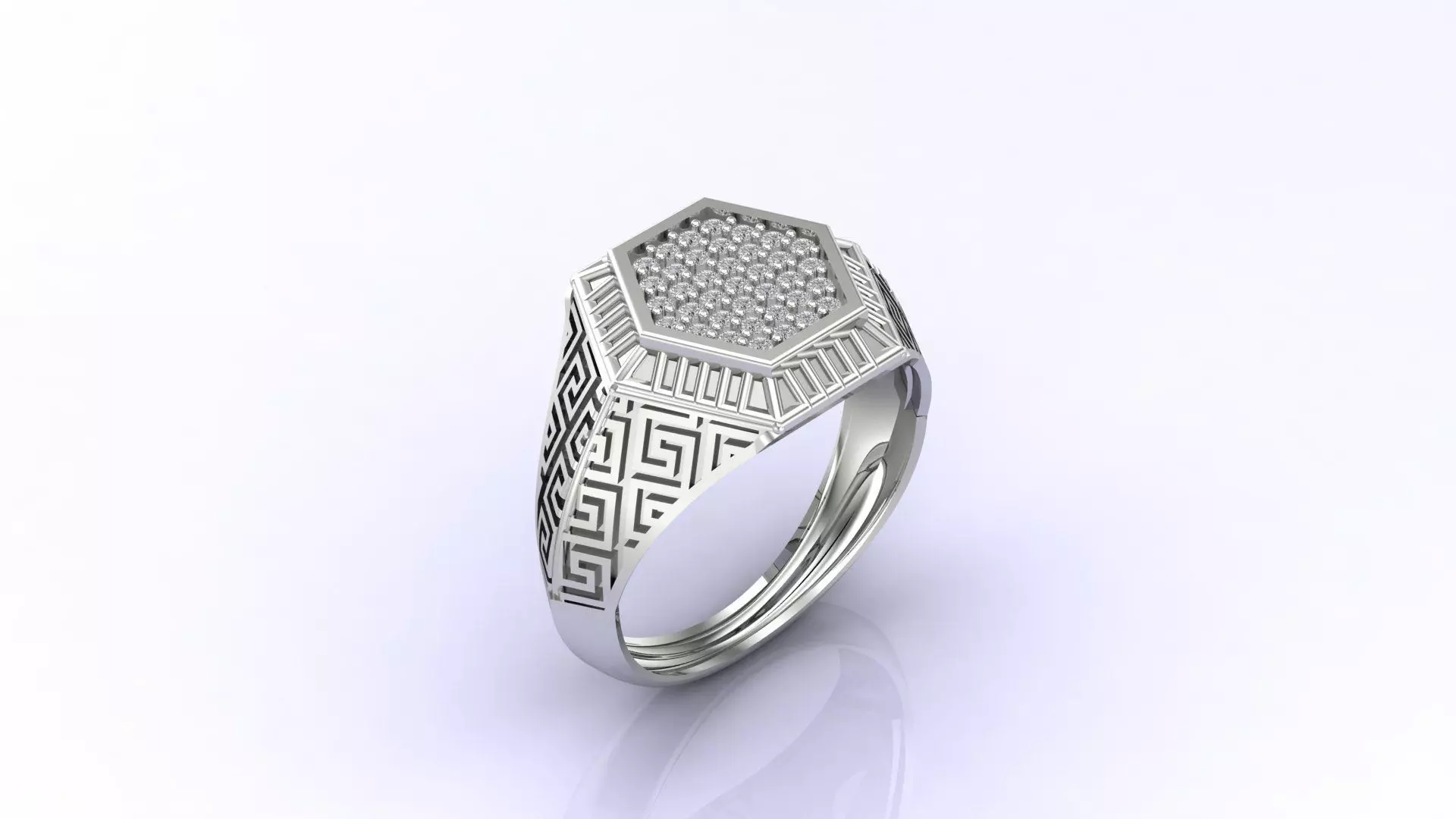 Print Ready STL 3DM Gents Rings Diamond Men Ring 3D print model_0