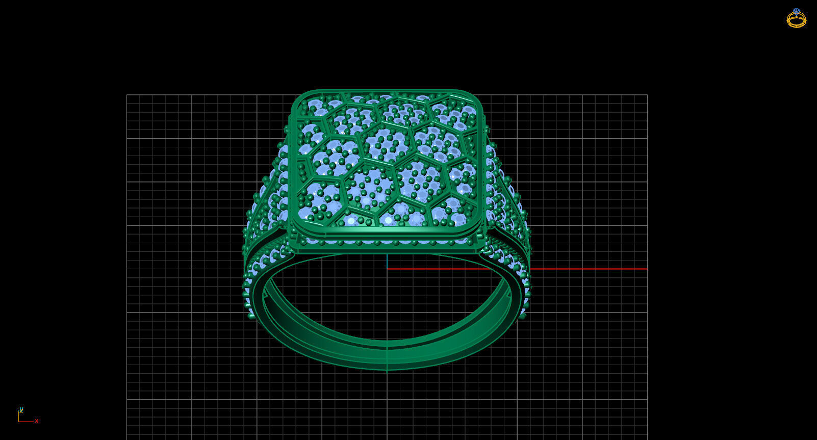 Print Ready STL 3DM  Gents Rings Diamond Men Ring  3D print model_3