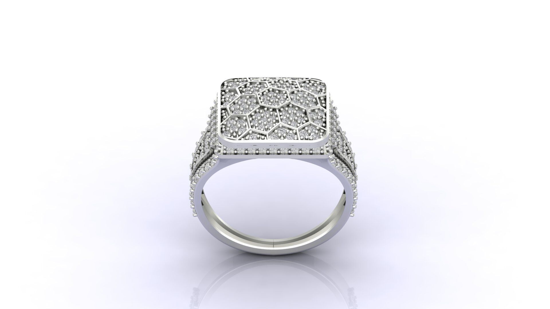 Print Ready STL 3DM  Gents Rings Diamond Men Ring  3D print model_1