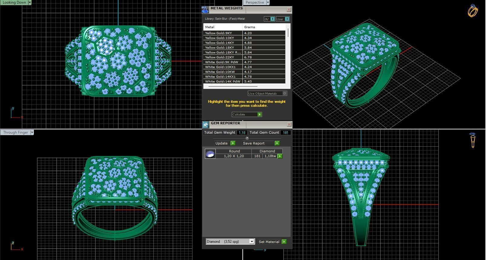 Print Ready STL 3DM  Gents Rings Diamond Men Ring  3D print model_6