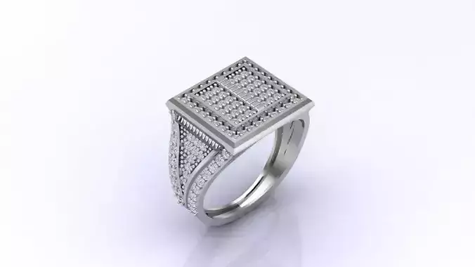 Print Ready STL 3DM  Gents Rings Diamond Men Ring  3D print model