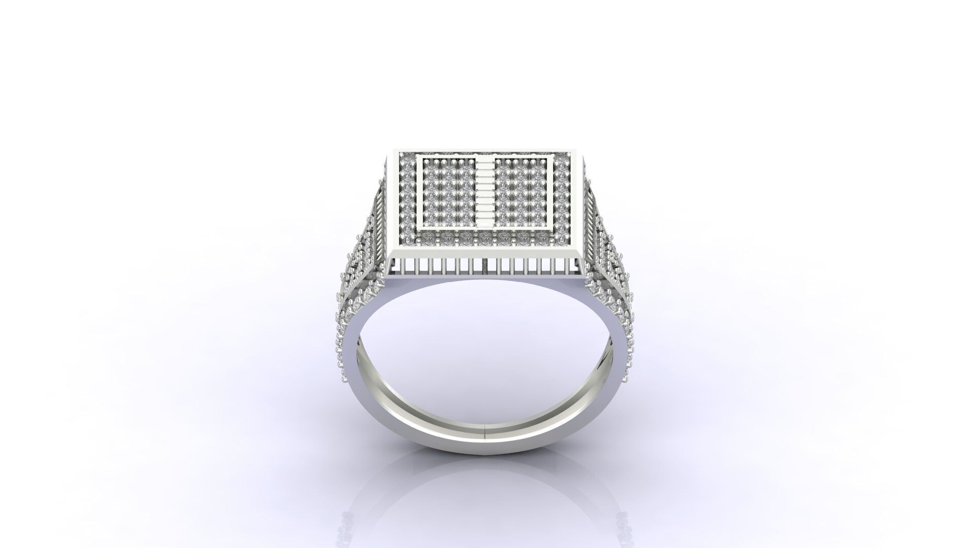 Print Ready STL 3DM  Gents Rings Diamond Men Ring  3D print model_1