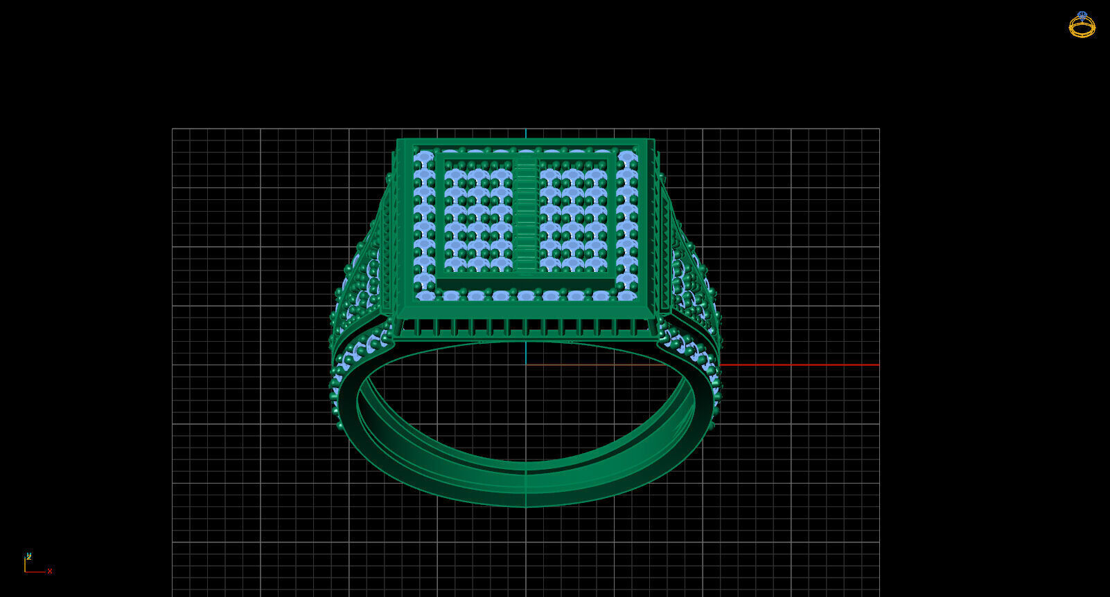Print Ready STL 3DM  Gents Rings Diamond Men Ring  3D print model_3