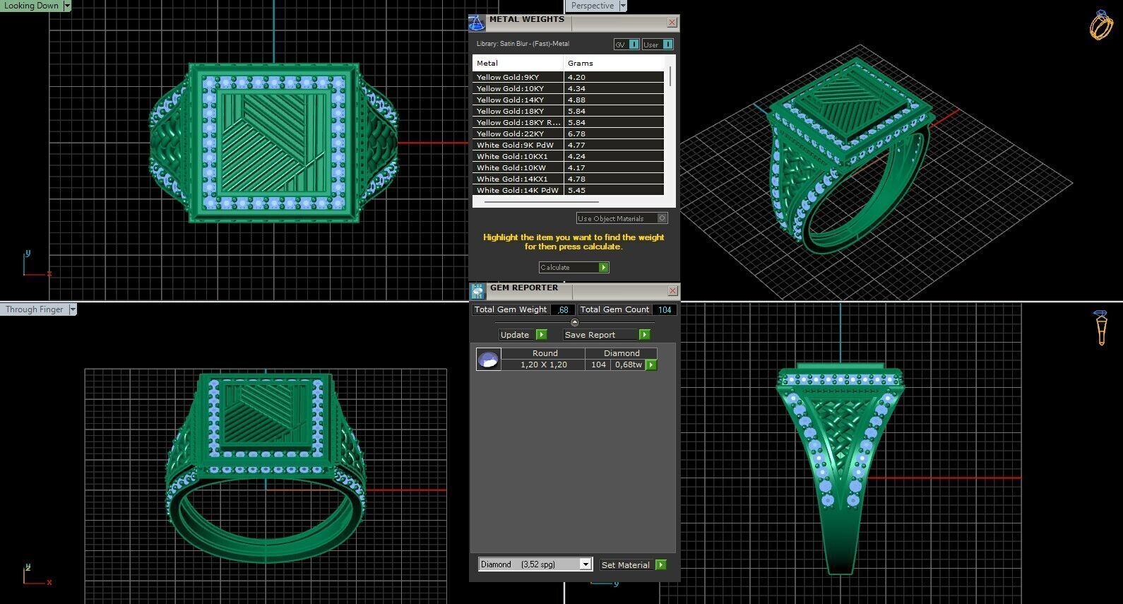 Print Ready STL 3DM  Gents Rings Diamond Men Ring  3D print model_6