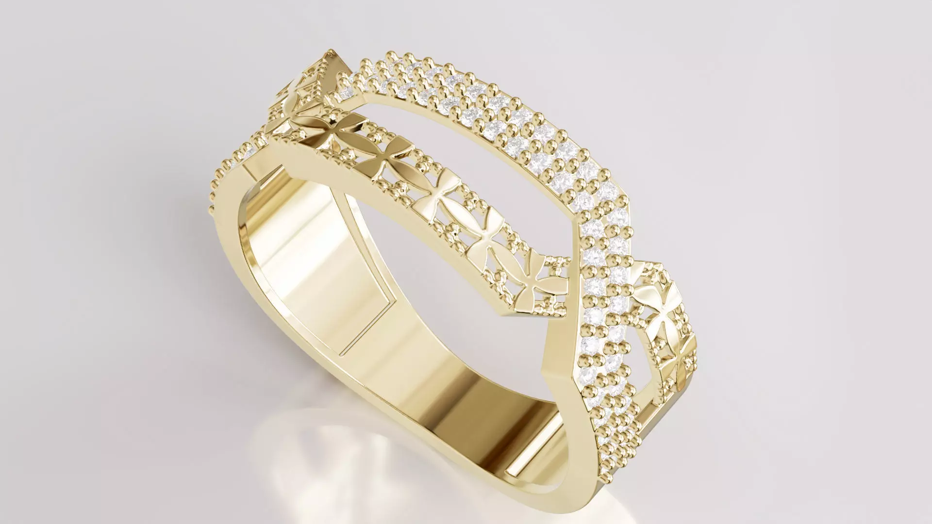 Jewelry Diamond Ring Model RG51 Free 3D print model