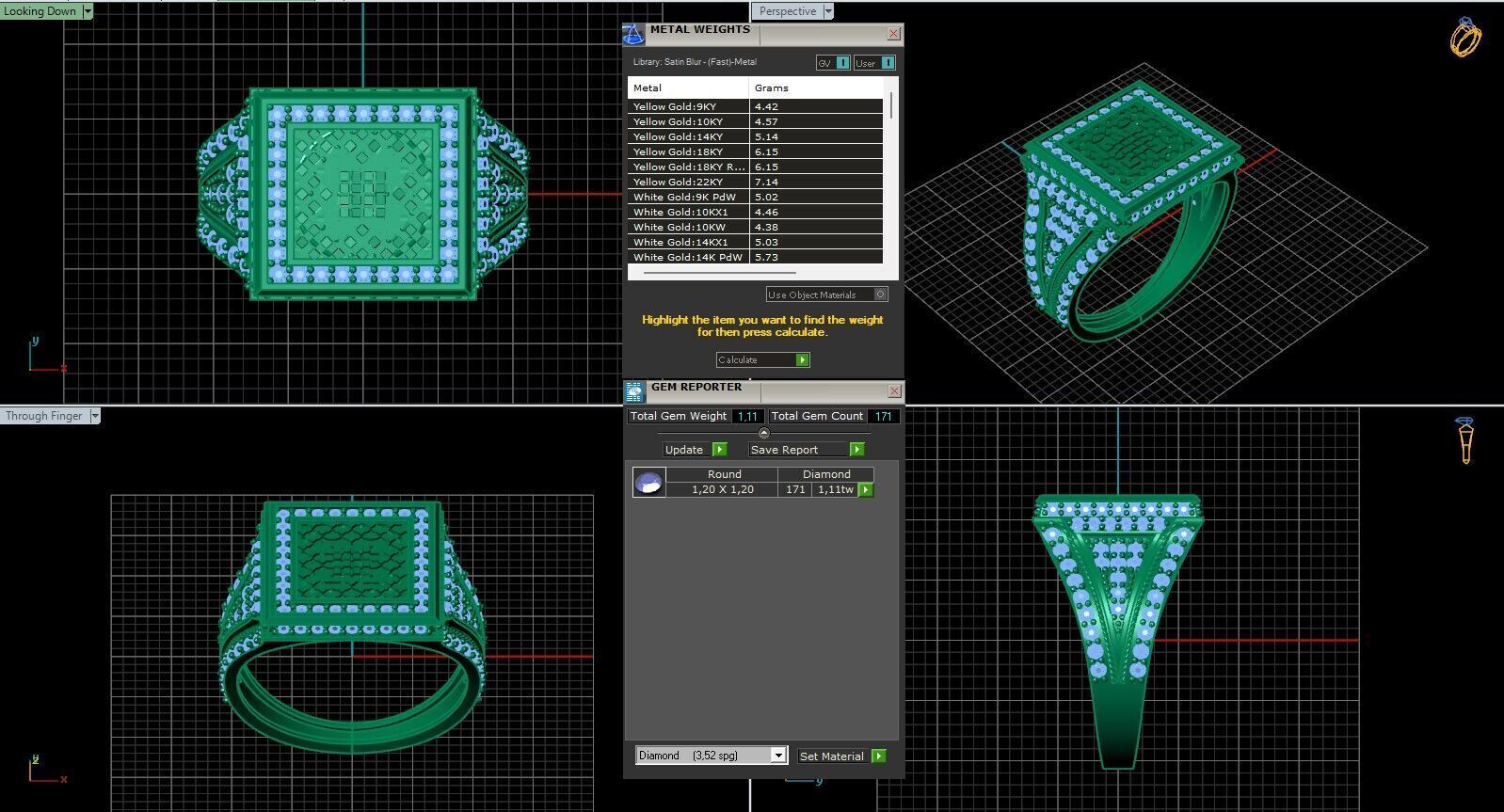 Print Ready STL 3DM  Gents Rings Diamond Men Ring  3D print model_6
