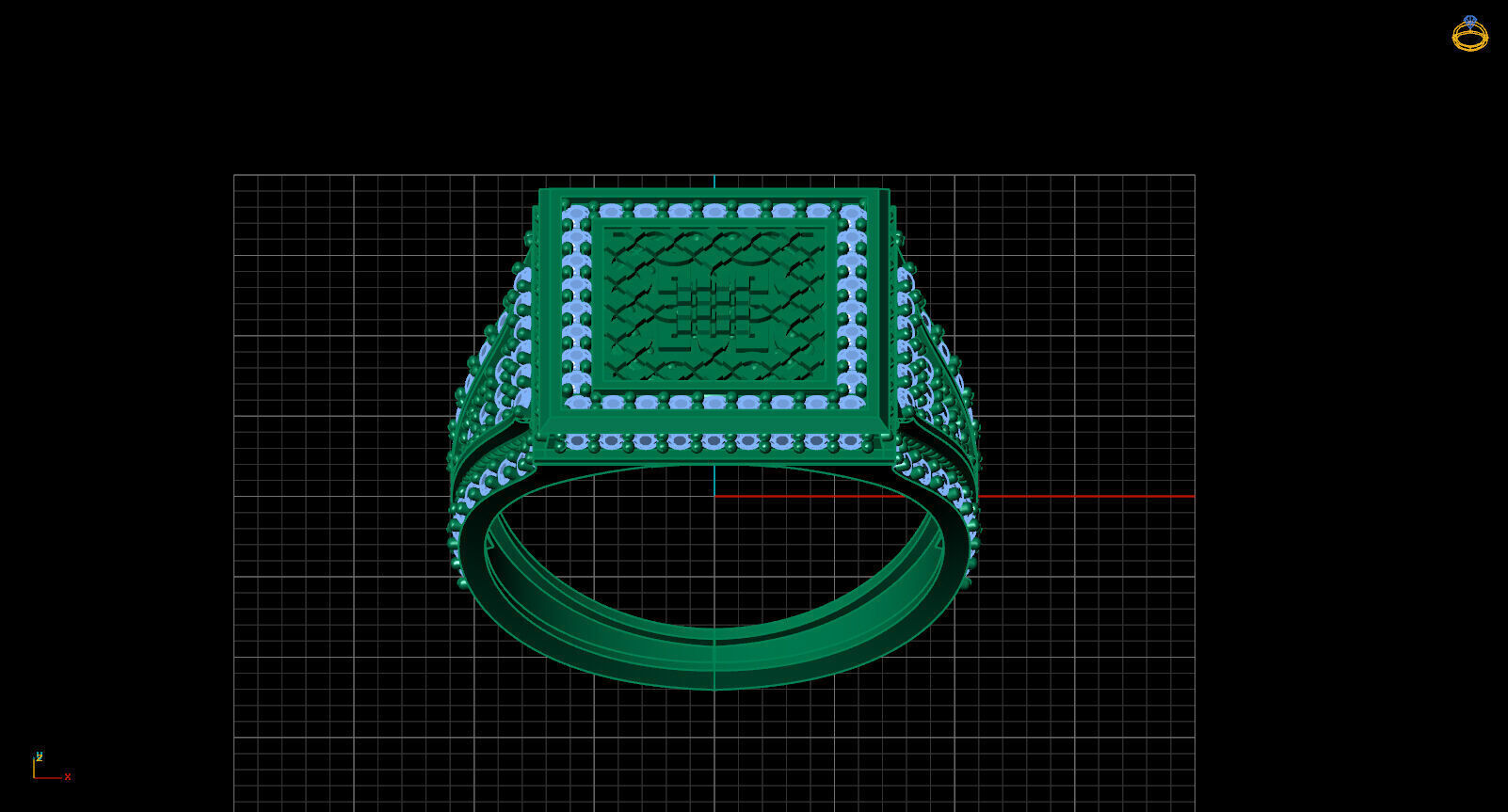 Print Ready STL 3DM  Gents Rings Diamond Men Ring  3D print model_3