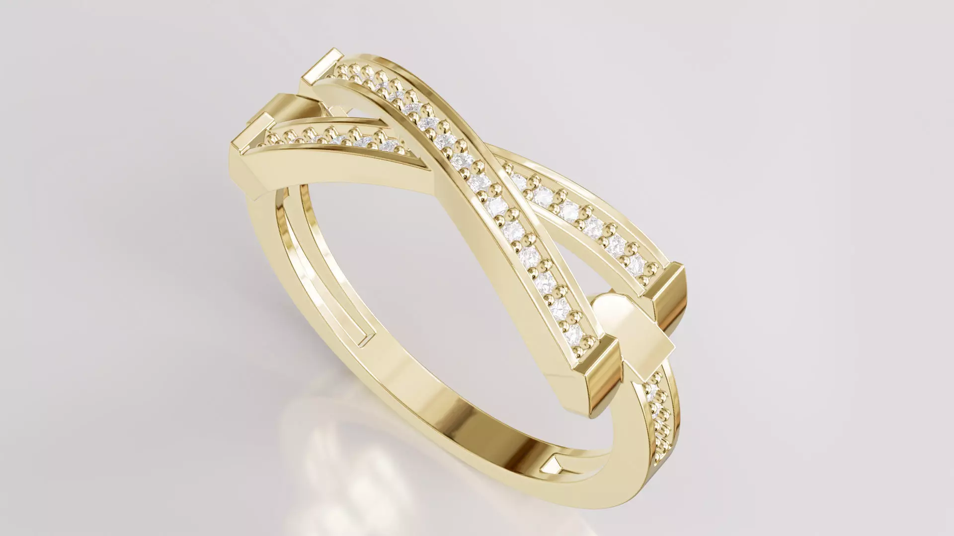 Jewelry Diamond Ring Model RG52 Free 3D print model