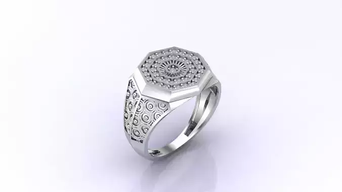 Print Ready STL 3DM  Gents Rings Diamond Men Ring 