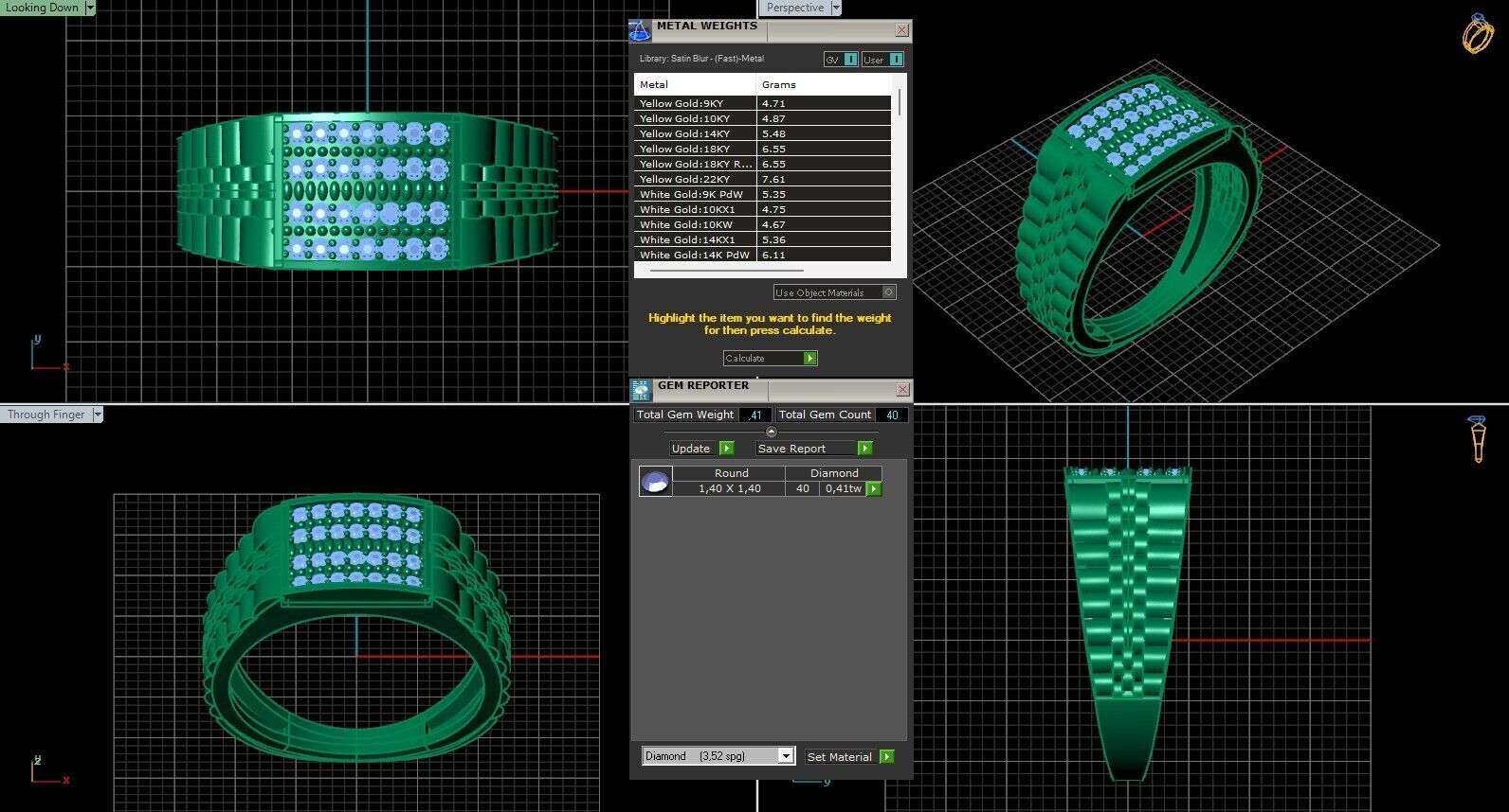 Print Ready STL 3DM  Gents Rings Diamond Men Ring  3D print model_6