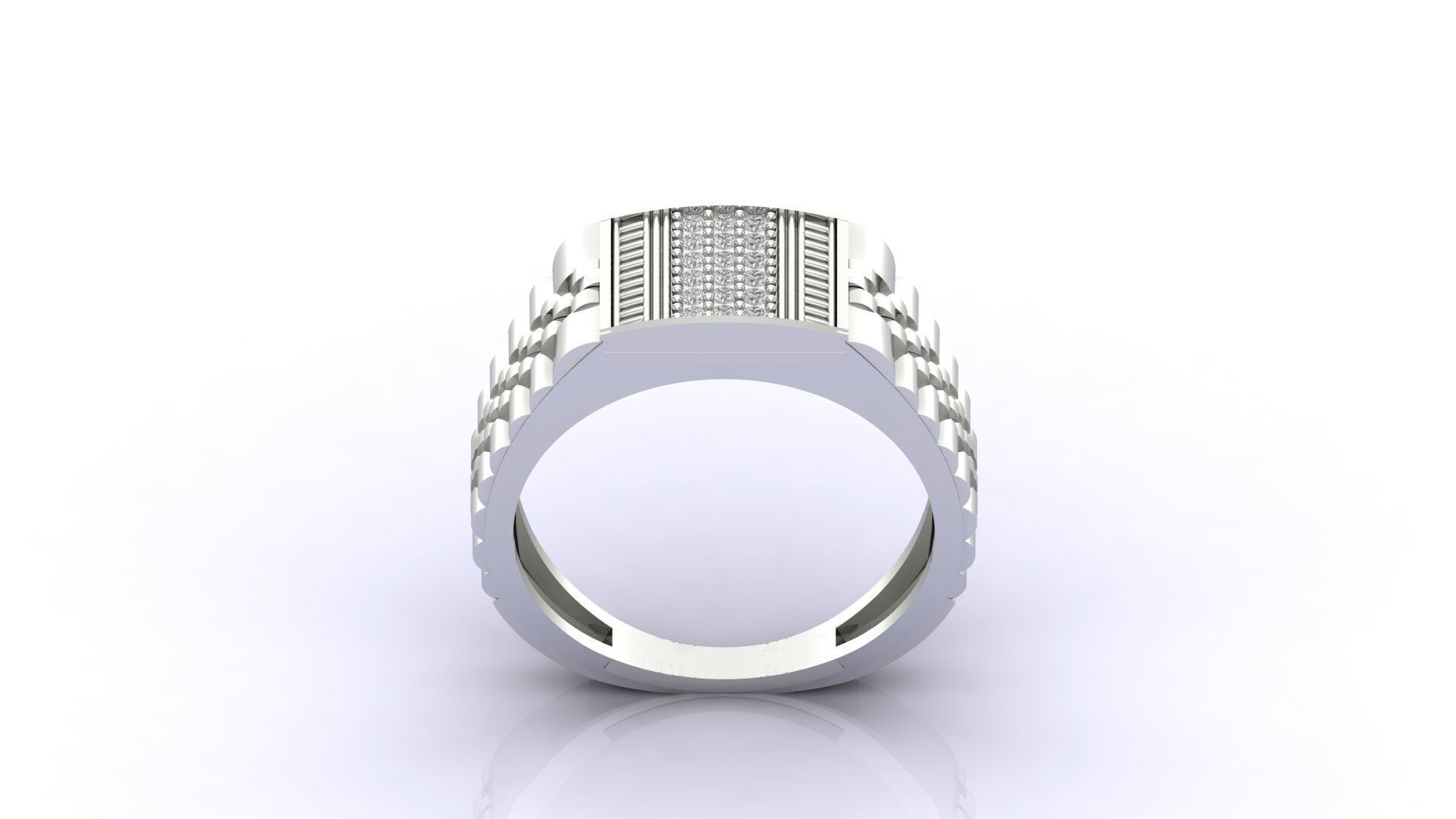 Print Ready STL 3DM Gents Rings Diamond Men Ring 3D print model_1