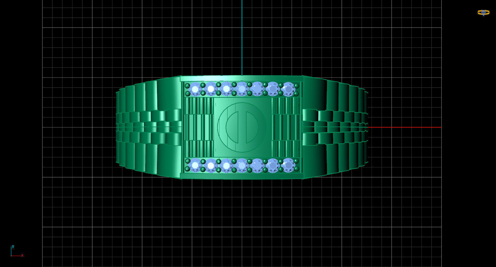 Print Ready STL 3DM  Gents Rings Diamond Men Ring  3D print model_5