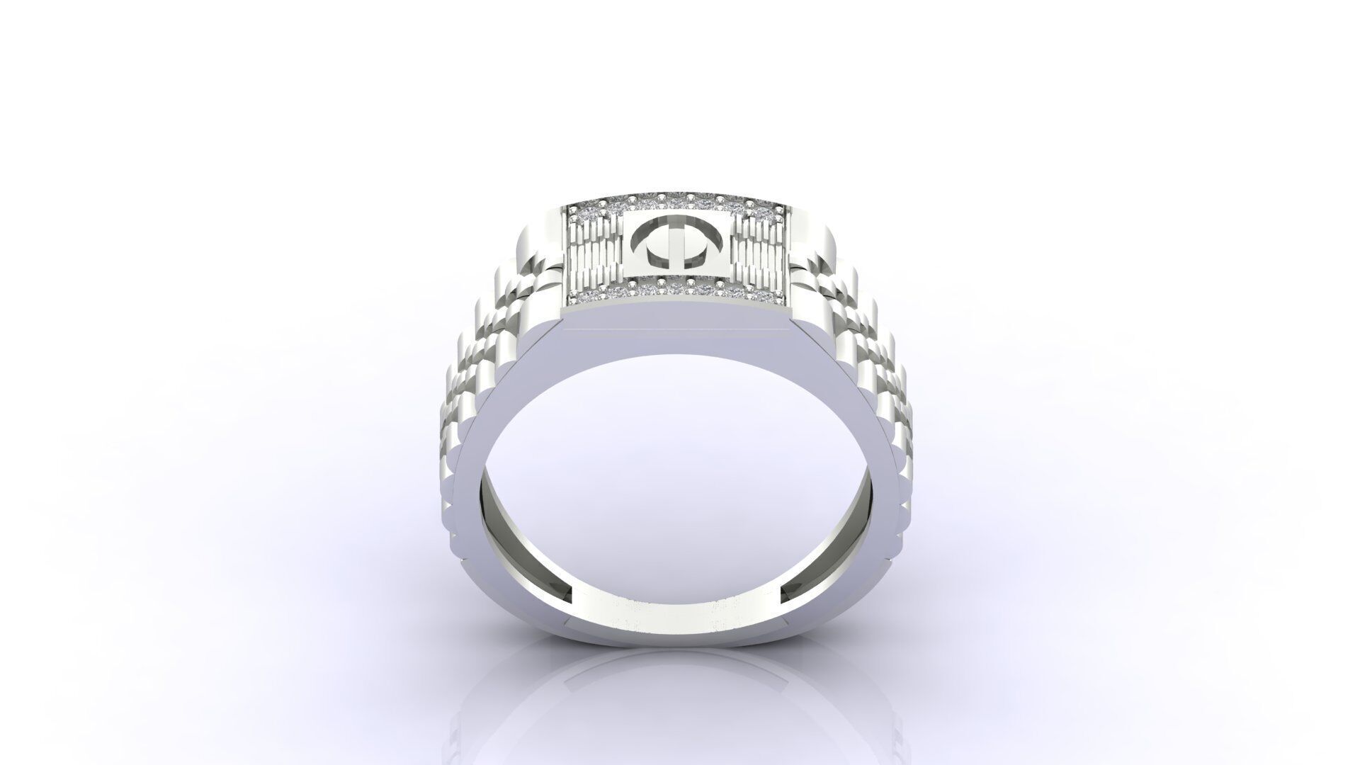 Print Ready STL 3DM  Gents Rings Diamond Men Ring  3D print model_1