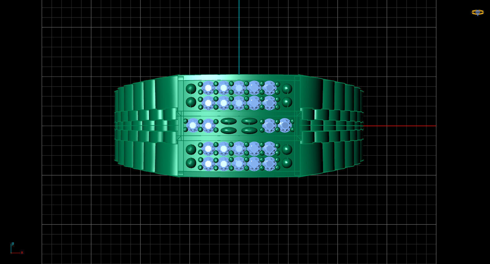 Print Ready STL 3DM  Gents Rings Diamond Men Ring  3D print model_5