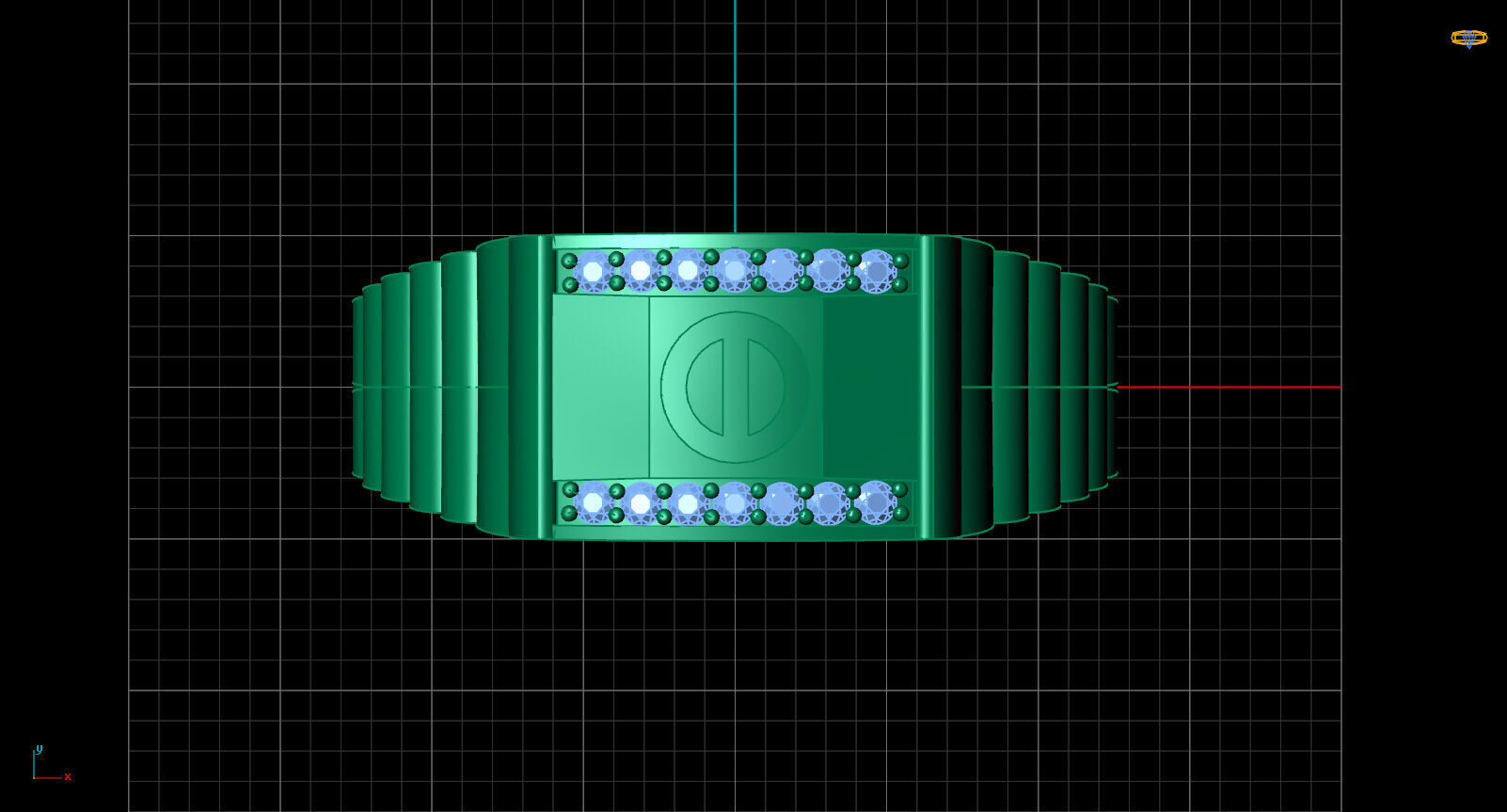 Print Ready STL 3DM Gents Rings Diamond Men Ring 3D print model_5