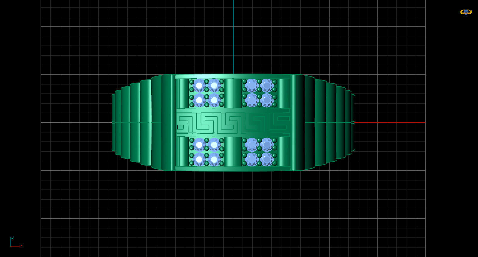 Print Ready STL 3DM  Gents Rings Diamond Men Ring  3D print model_5