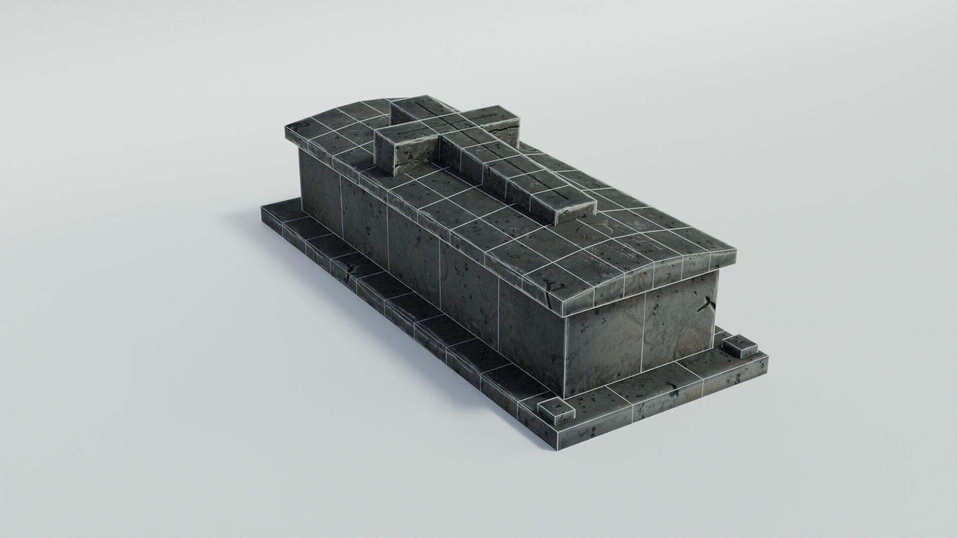 Grave 4 Low-poly 3D model_18