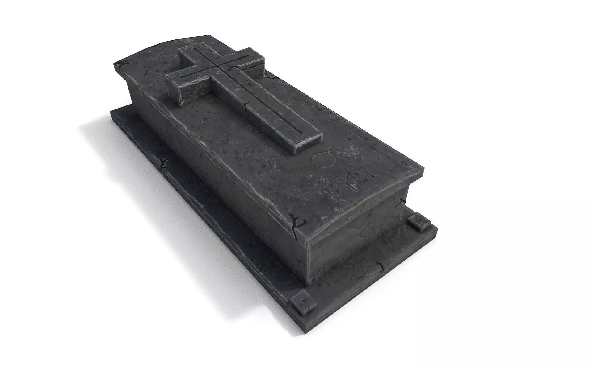 Grave 4 Low-poly 3D model_0