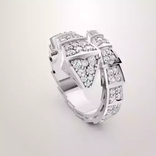 BVLGARI Serpenti Viper Ring snake Serpenti Viper one coil  3D print model