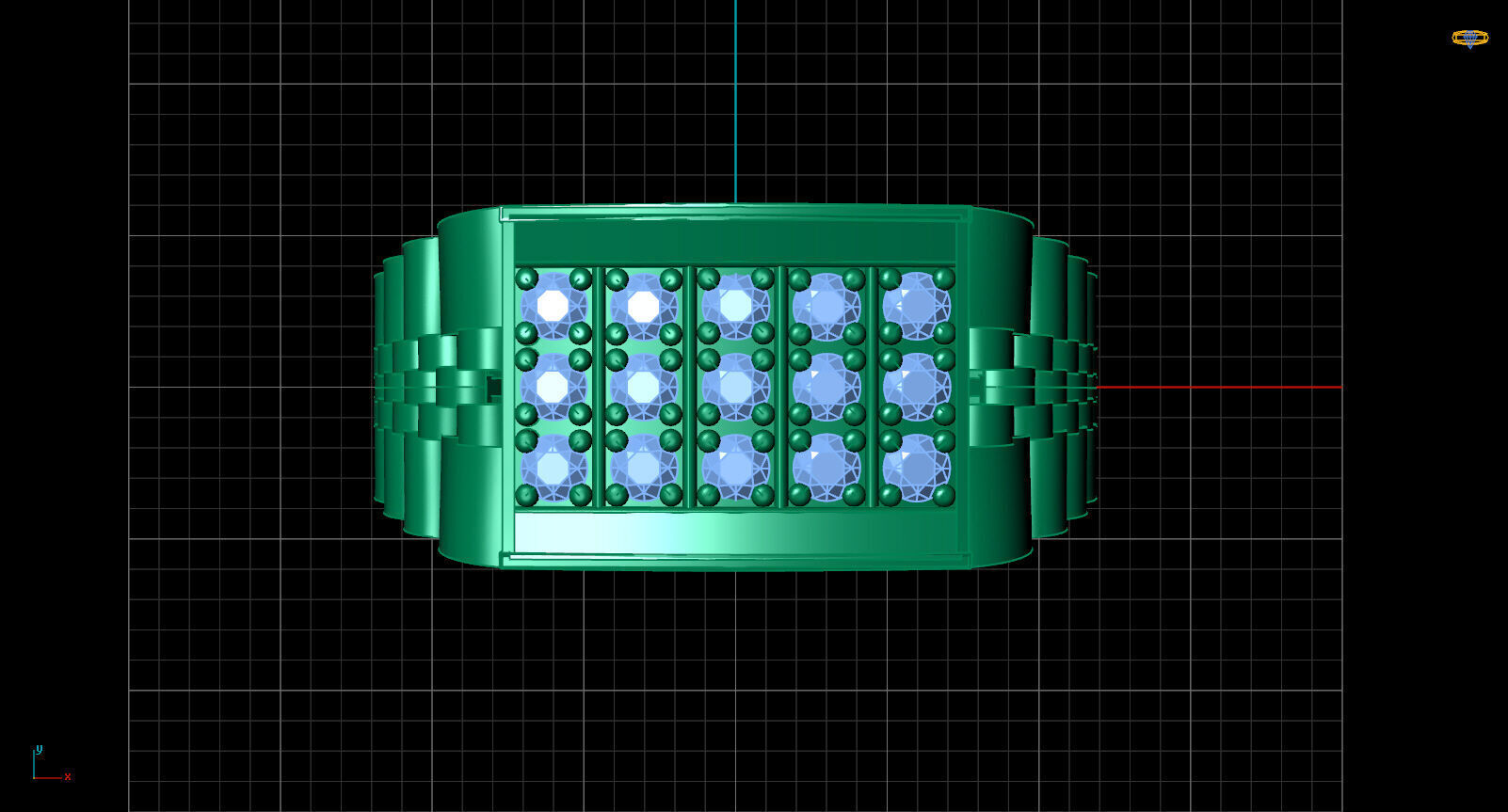 Print Ready STL 3DM Gents Rings Diamond Men Ring 3D print model_5