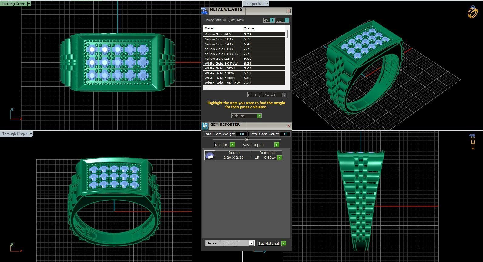 Print Ready STL 3DM  Gents Rings Diamond Men Ring  3D print model_6