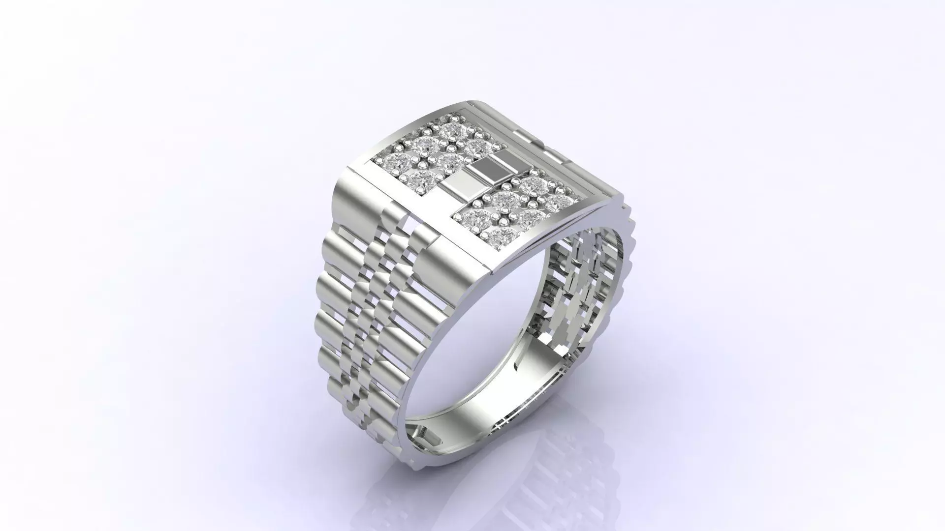 Print Ready STL 3DM Gents Rings Diamond Men Ring 3D print model