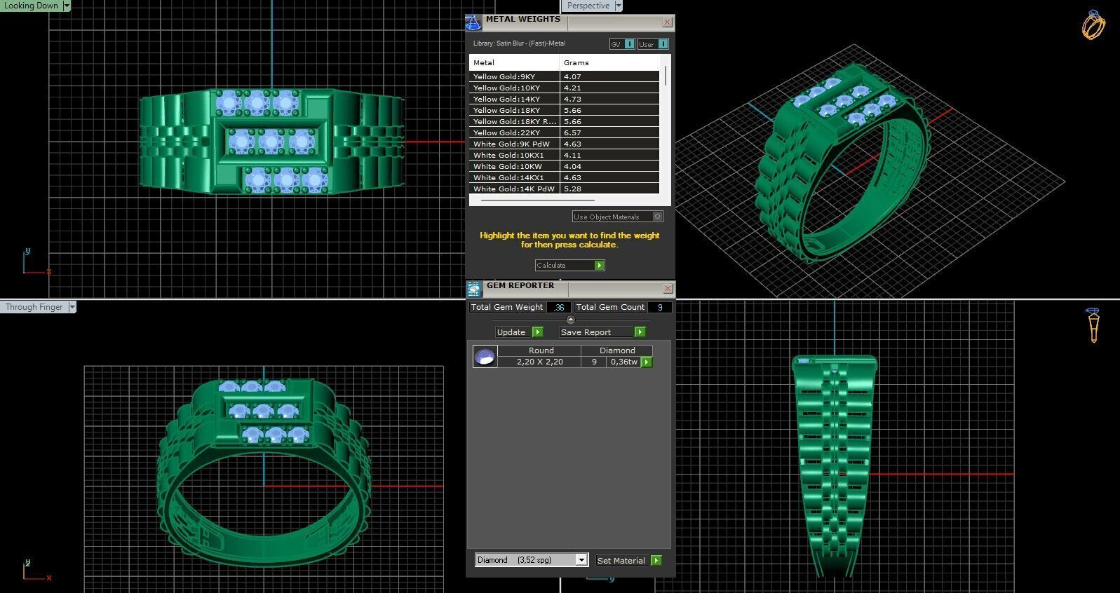 Print Ready STL 3DM  Gents Rings Diamond Men Ring  3D print model_6