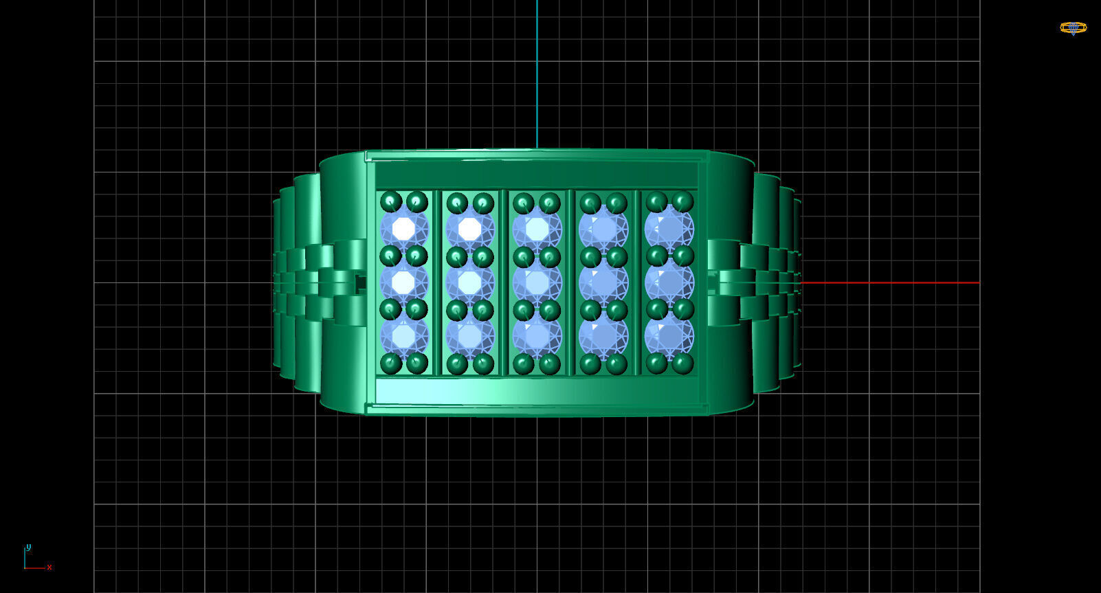 Print Ready STL 3DM  Gents Rings Diamond Men Ring  3D print model_4