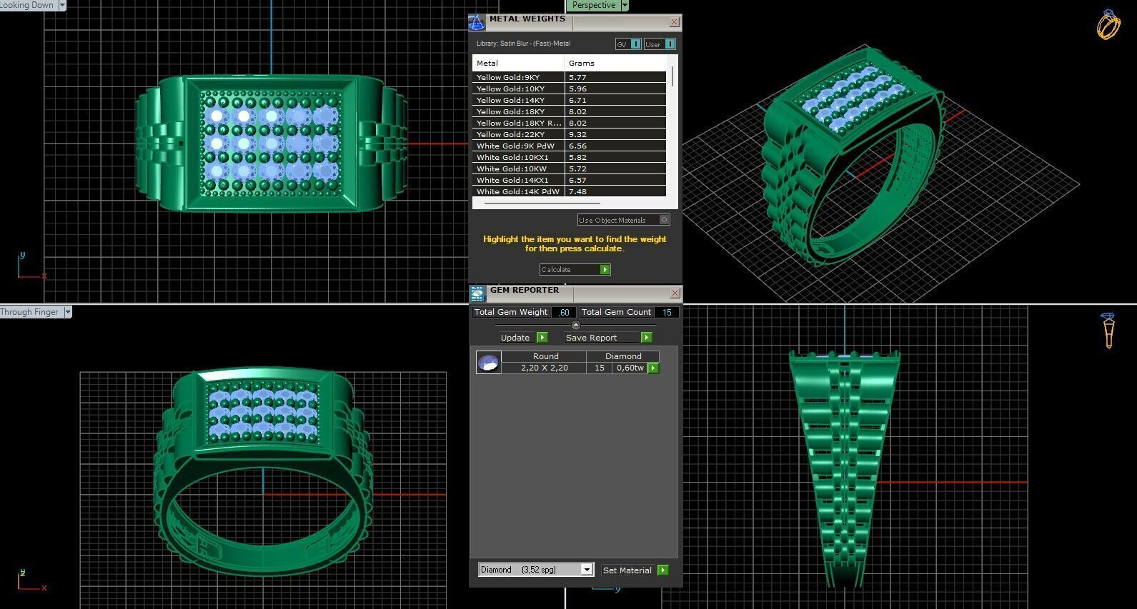 Print Ready STL 3DM  Gents Rings Diamond Men Ring  3D print model_6