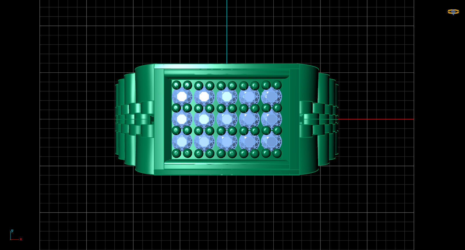 Print Ready STL 3DM  Gents Rings Diamond Men Ring  3D print model_5