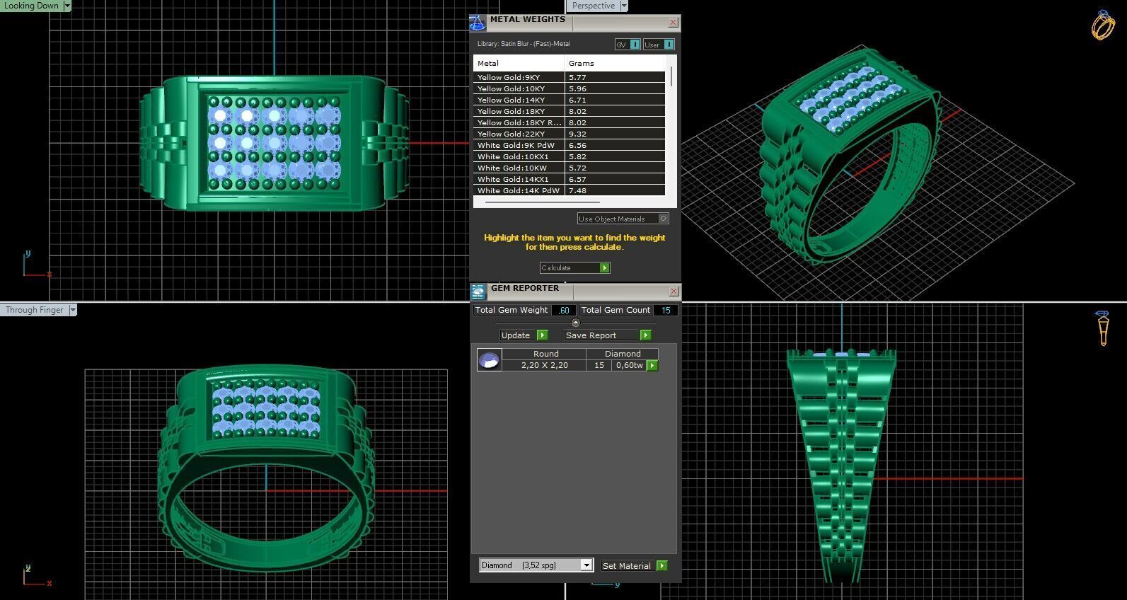 Print Ready STL 3DM  Gents Rings Diamond Men Ring  3D print model_6
