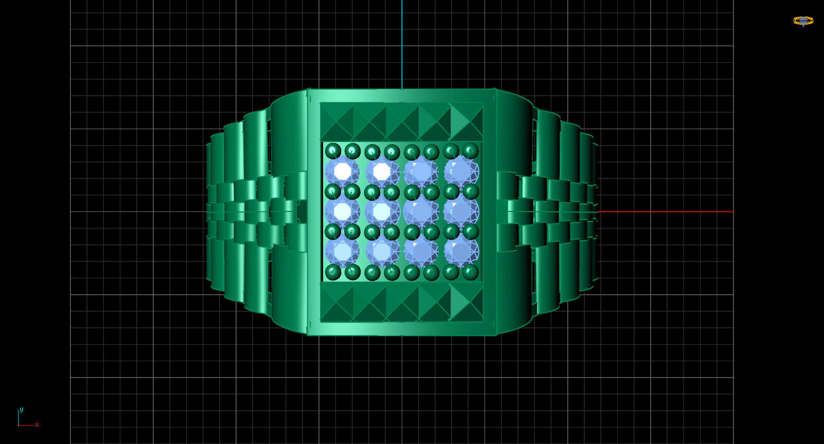 Print Ready STL 3DM  Gents Rings Diamond Men Ring  3D print model_5