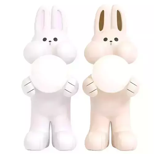 Peach Rabbit Floor Lamp