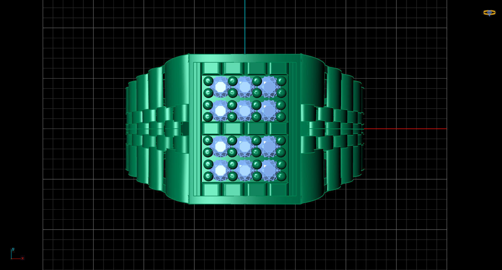 Print Ready STL 3DM Gents Rings Diamond Men Ring 3D print model_5